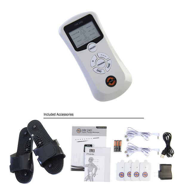 HANA PAIN AWAY DIGITAL TENS / EMS THERAPY MASSAGER - with Massage Slippers